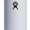 HYDRO FLASK Wide Mouth vacuum insulated stainless steel water bottle with leakproof closeable straw lid for cold water drinks, sports, travel, car and school (White)