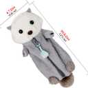 Otter Pencil Pouch, Cute Otter Zipper Pencil Pouch, Plush Animal Pencil Case Bag for Office Classroom Supplies