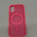 SUPFINE Magnetic for iPhone 17 Case (Compatible with MagSafe)(Military Grade Drop Protection) Translucent Matte Shockproof with Anti-Fingerprint Phone Cover 2025,Hot Pink
