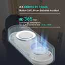 AIDA Lighted Wireless Doorbell for Home, Waterproof Battery Doorbell Wireless 1,000ft Range, 5 Volume Levels with 58 Chimes & LED Flash on Receiver (White, 2 Buttons & 1 Receiver)