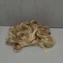 Curly Gray hair bun Elastic Net Synthetic Hair Bun With Two Plastic Combs Updo Cover Accessories For Women #16