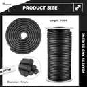 MotiMind 1 Inch x 100 ft Foam Backer Rod for Gaps Joints Concrete Crack Filler Caulk Saver Bulk Foam Backing Rod Concrete Filler Rope for Weather Stripping Door Seal (Black)