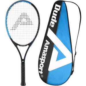 AMA SPORT Tennis Racket - Pre-Strung Light Balance 27 inch Tennis Racquet for Women and Men