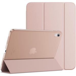 JETech Case for iPad (A16) 11th Generation 11 Inch 2025 / iPad 10th Generation 10.9 Inch 2022, Slim Smart Cover with Hard PC Translucent Back, Supports Touch ID, Auto Wake/Sleep (Rose Gold)
