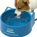 Heated Water Bowl for Outdoor Dog & Cat, Large Heated Dog Bowl Provides Drinkable Water in Winter, Outside Heated Pet Bowl with 78.7in Anti Chew Cord for Dogs Cat Bird Chicken Duck,108 OZ/30W, Blue 