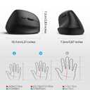 TECKNET Ergonomic Mouse, Wireless Bluetooth Vertical Mouse (BT5.3/3.0 & 2.4G) Rechargeable 4800 DPI Optical Mouse with 6 Adjustable DPI, Quiet Clicks, USB A Receiver, 6 Buttons - Wide Compatibility