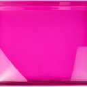 Large Decorative Tray, Rectangular Serving Tray with Handles, Plastic Coffee Table Tray for Ottoman, Living Room, Kitchen Tabletop, Rose Pink, 15.7 x 11.8 x1.6