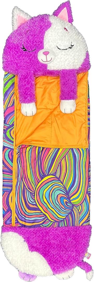 Happy Nappers 2-in-1 Pillow & Sleepy Sack Muffin the Kitty 66x30 Large