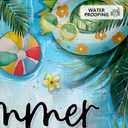 Sweet Summer Time Shower Curtains for Bathroom, Swimming Pool Style Bathroom Decor Waterproof Fabric Shower Curtain Set with 12 Hooks Bathroom, 72x72 Inch