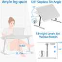 Potuopy Adjustable Laptop Lap Desk, X-Large Foldable Bed Table Tray