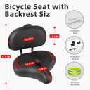 Oversized Bike Seat for Peloton Bike & Bike+, Comfort Seat Cushion Compatible with Peloton, Road or Exercise Bikes, Bicycle Wide Saddle Replacement for Men & Women, Accessories for Peloton