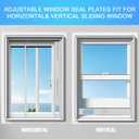 Kerykwan Portable Air Conditioner Window Vent Kit with 5.9 Exhaust Hose Adjustable Portable AC Window Kit for Ducting Universal Portable AC Seal Panel for Horizontal&Vertical Window