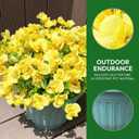 trytuny Artificial Flowers for Outdoor, Realistic Faux Plants for Outside Indoor Porch Patio Window Box Planter Home Decor (12pcs -Yellow)
