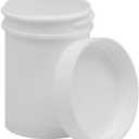 EZY DOSE Ointment Jar and Container, Screw on Cap, Leak-Proof Container for Creams and Balms, Durable Design, Ideal for DIY Skincare and Herbal Remedies, 2 oz Capacity, White (Pack of 12)