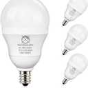 E12 LED 10W, 100W Candelabra Bulb Equivalent, 1200LM, 86V-265V, 5000K Daylight White, Non-Dimmable E12 Globe Light Bulb for Ceiling Fan,Chandelier,4-Pack