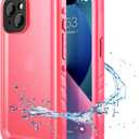SPORTLINK for iPhone 13 Waterproof Case - Full Body Shockproof Dustproof Phone Screen Protector Rugged Waterproof Case for iPhone 13 6.1 Inches Pink