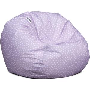 Big Joe Classic Bean Bag Chair, Petal Pip Lilac Smartmax, Durable Polyester Nylon Blend, 2 feet Round
