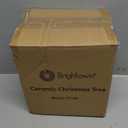 Hausse 2 Pack Christmas Ceramic Tree Night Lights, Decorative Xmas Tree Nightlight with Lamp, Multicolor Bulbs & 360 Degree Swivel Plug with ON/Off Switch for Home Bathroom Bedroom Decor