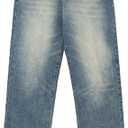 Streetwear Hip Hop Baggy Jeans Wide Leg Skater Denim Pants Loose Long Trousers for Women S Blue