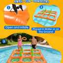 4.9FT Giant Inflatable Tic Tac Toe Pool Game – 2-in-1 Ring Toss Pool Toys for Adults Kids, Floating Summer Pool Party Games for Family, Beach, Backyard (2–10 Players), Extra Large