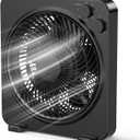 XHK 13" Box Fan, Table Fan, Quiet Powerful Desk Fan with 3 Adjustable Speeds, 120 Min Timer, Compact & Portable, Fan for Bedroom Home, Office, Kitchen