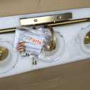 Gold Bathroom Vanity Light Fixtures, Vintage Aged Brass 3 Lights Wall Sconce Lighting with Opal Glass Shade, Porch Wall Mount Light Fixture for Bathroom, Mirror Cabinets Hallway Stairs