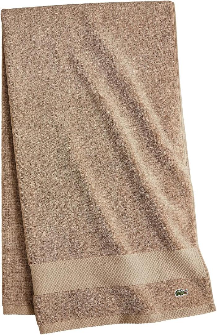Lacoste Heritage 100% Supima Cotton Bath Towel, Sand, 30" x 54"  Highly Absorbent & Quick Drying, Premium Super Soft Bath Towel, Bathroom Essential, Gift for All Occasions, Machine Washable