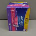 Always Discreet Incontinence Panty Liners for Bladder Leaks, Size 2, Very Light Absorbency, 120 Count