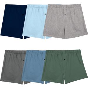 Fruit of the Loom Men's 6 Pack Exposed Waistband Boxer Shorts (Large)