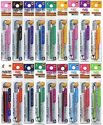 Pilot Gel Ink Pen Refills for FriXion Ball Slim 038 Gel Ink Pen, Extra Fine Point, 0.38mm, 20 Color Refill Set. Multicolored