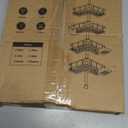 Aitatty Corner Shower Caddy Tension Pole: 4tier Adjustable Rustproof Bathroom Organizer Shelves - Bathtub Shampoo Rack 43.5-120 inch, Black