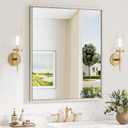 Keonjinn 30 x 36 Inch Brushed Nickel Bathroom Vanity Mirrors for Over Sink