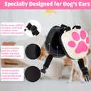 Upgraded Dog Ear Muffs for Noise Protection - 22dB NRR Noise Cancelling Headphones with Dog Paw Design, Calming Earmuffs for Thunder, Fireworks & Hunting (XXXS, White-Pink) (Pink)