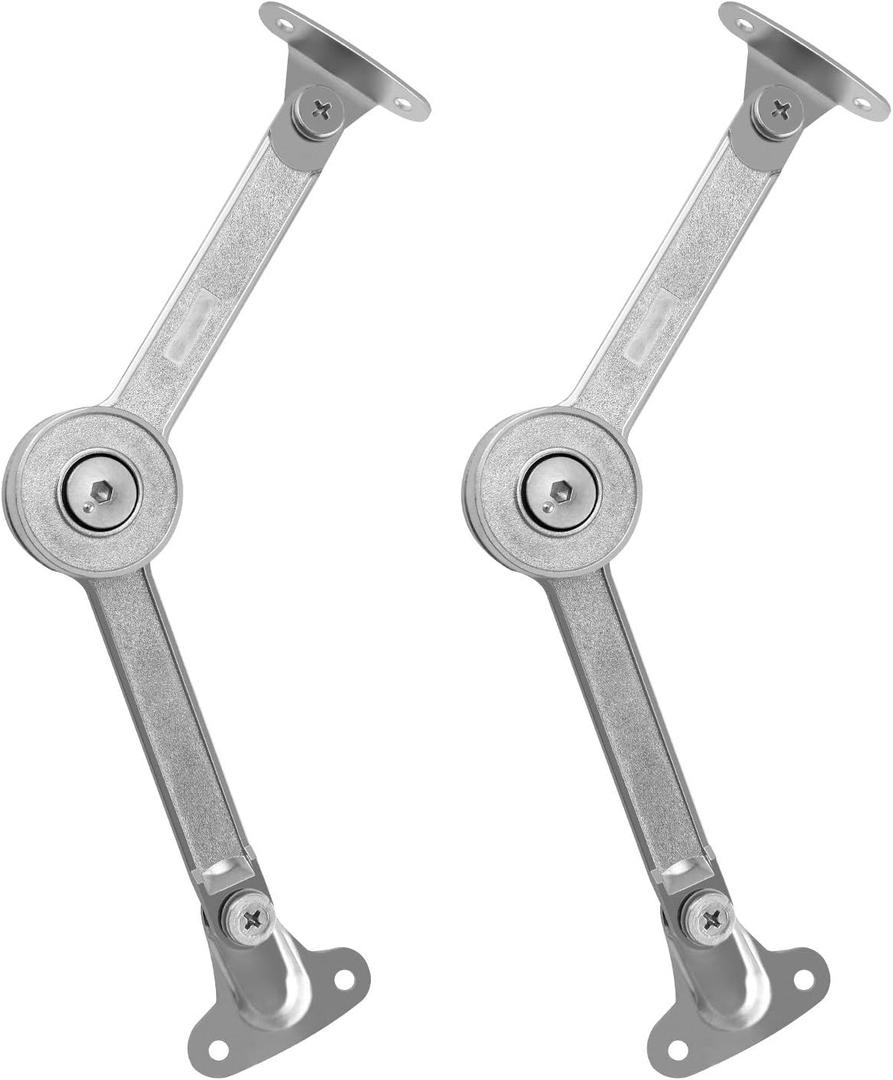 QWORK Premium Lid Stay Hinge with 40lbs Capacity - Easy Installation, 2 Pack Adjustable Range of 75, 90, 110 - Ideal for Right or Left Hand Mounting