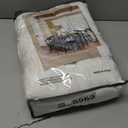 Pinch Pleated 90 Inch Linen Curtains 2 Panels Set for Living Room Pinch Pleat Drapes Track System Memory Trained Light Filtering Semi Sheer Curtain 90 Inches Long for Dining Bedroom Office W50xL90 (Natural)