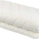 FULI Japanese Futon, Foldable & Portable Floor Lounger Bed, Roll Up Sleeping Pad, Shikibuton, Made in Japan (White, Full)