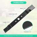 2501302 Lawn Mower Blade for 19 Inch Mower Deck Compatible with Greenworks 25223 25272 25292 2500502, 1 Pack