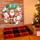72Pcs Christmas Puzzle for Kids Large Round Floor Puzzles Santa Snowman Elk Jigsaw Puzzles for Holiday Party Favors Supplies