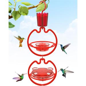 Ermete Hummingbird Feeder for Outdoors Hanging, Ant Proof Humming Birds Feeders for Outside, Hummingbird Gift for Children, Family and Friends