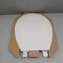 Bemis 1500EC Durable Wooden Toilet Seat, Easy Clean Hinges, Made in USA, Elongated, White, Pack of 1