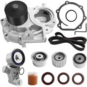 Timing Belt Kit with Water Pump Compatible with 2.5L Subaru 06-10 Forester, 06-11 Impreza, 10-12 Legacy, 2009-2012 Outback (EJ253 H4 SOHC 16V Engine) Replaces TKF-006, TCK304, TCKWP304A