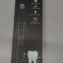 Tooth Polisher, Rechargeable Tooth Whitening Kit for Teeth Cleaning and Whitening, with 3 Tooth Polish Paste and 5 Brush Heads, LED Light, Easy to Use atHome Personal Dental Care Kit (Black)