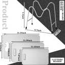 3 Pcs 15.4"x11", 13.4"x9", 11.4"x7.9" Stainless Steel Cutting Board with Holder Dishwasher Safe Chopping Boards Kitchen Double Sided Metal Cutting Board for Meat Fruit Vegetable