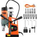 VEVOR Mag Drill Press, 1300W 1.57" Boring Diameter, 2922lbf Power Portable Magnetic Drill, 810 PRM, 11Pcs Drill Bits Electric Drilling Machine for Metal Surface, Industrial and Home Improvement