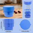 Cherry Pitter Tool - Cherry Seed Remover for Multiple Cherries, Easy Push Press One-Hand Operation, Perfect for Canning, Baking & Jam Making (Blue)