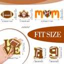 Chunyin 40 Pcs Football Iron on Patches Chenille Embroidered Sports Game Day Self Adhesive Applique Sew DIY Iron on Letter Number Patches for Clothing Repair Hat Jeans Pants Backpacks Bowl Party Gift