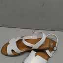SM New York Women's Girls White and Brown Sandals, 5 Size