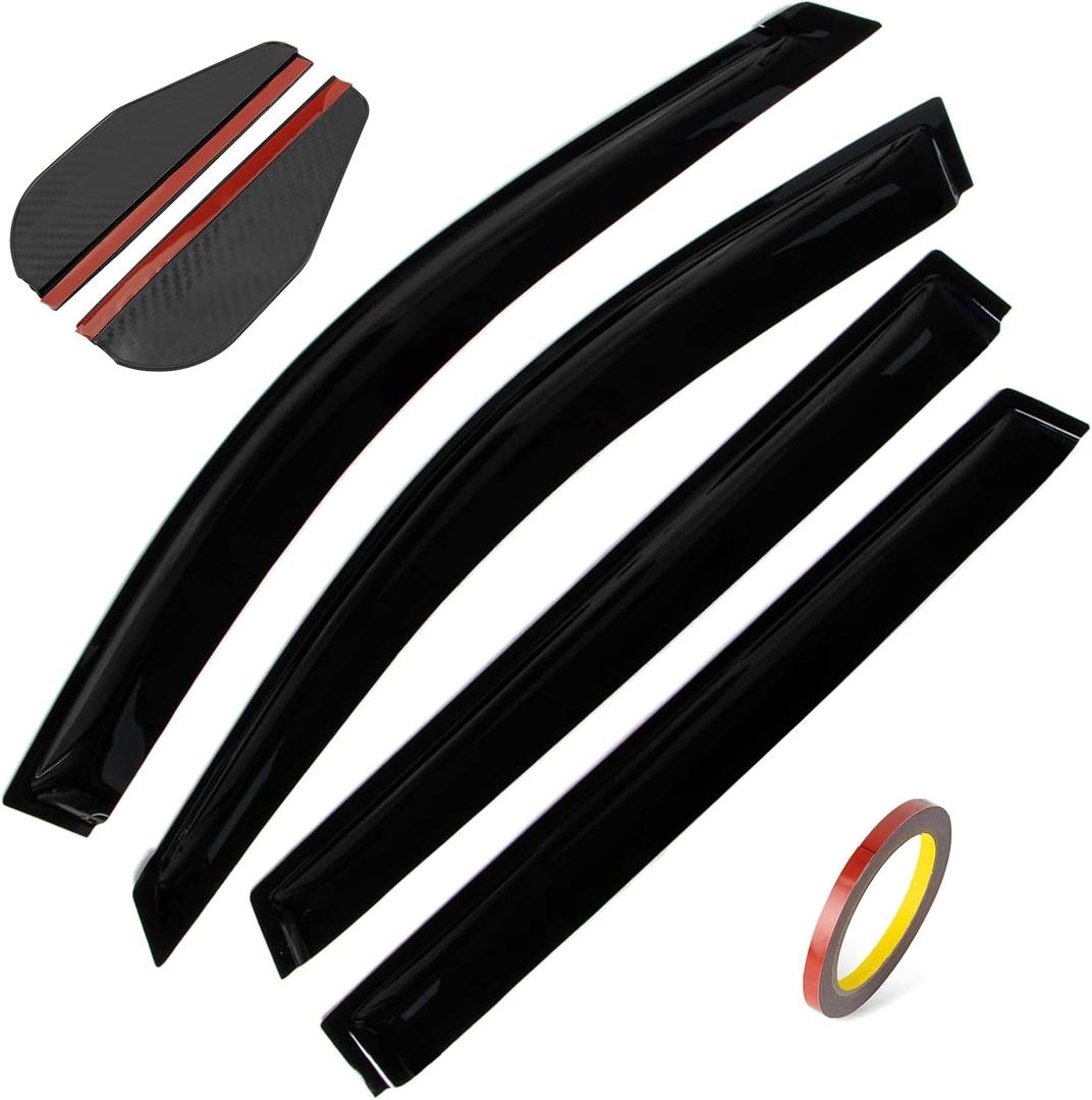 PSLER 4PCS Side Window Vent Visor Window Deflectors for Pathfinder 2022 2023 2024 Car Accessories Rain Guards Window Visors Vent Deflector