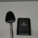 Sellemer Toilet Brush and Holder Set - Flexible Toilet Bowl Brush Head with Silicone Bristles, Compact Size for Storage and Organization, Ventilation Slots Base (1 Pack, Black)