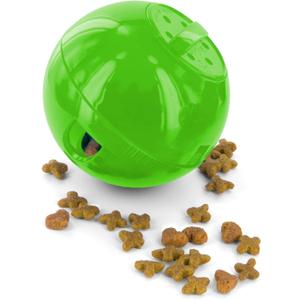 PetSafe Slimcat Feeder Ball - Interactive Game for Your Cat - Fill with Food and Treats - Green (1 Count (Pack of 1))